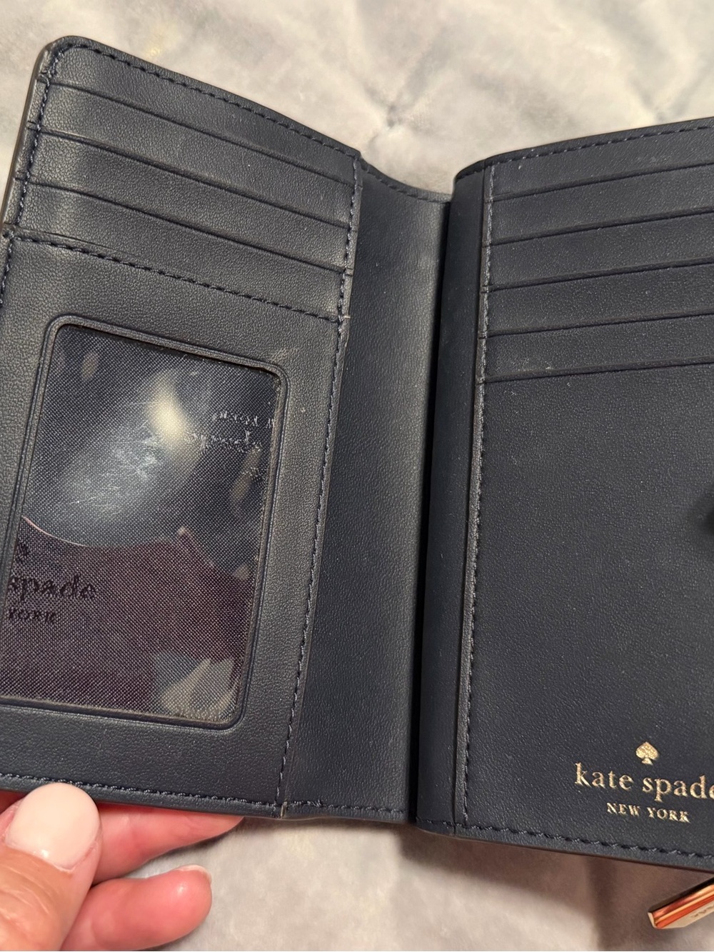 kate spade Light Blue Wallet with Yellow Tennis Ball Motif - Picture 3 of 5